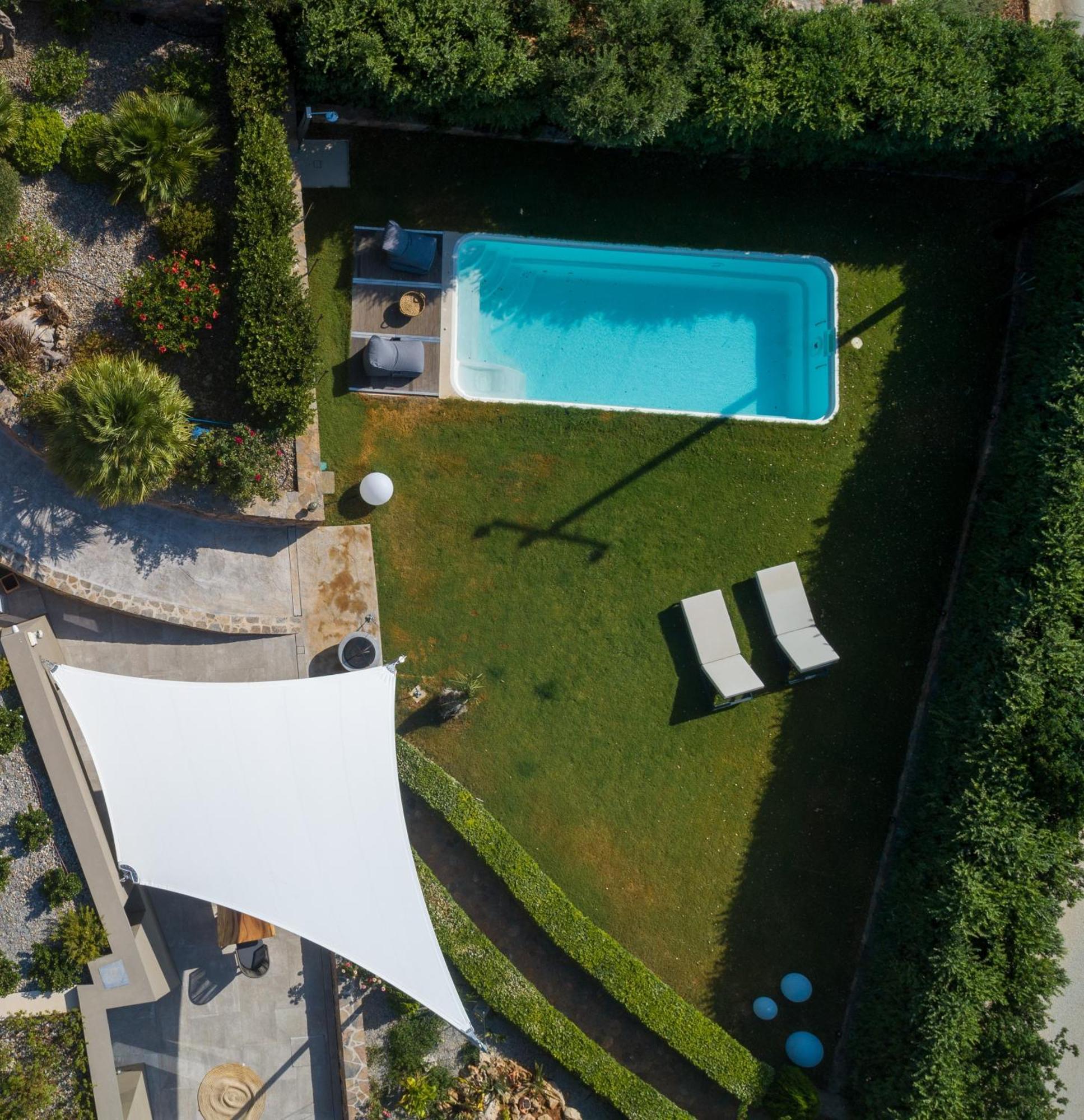 Lithari Luxury Villa With Private Pool, Your Perfect Retreat, Crete Ájosz Nikólaosz Kültér fotó