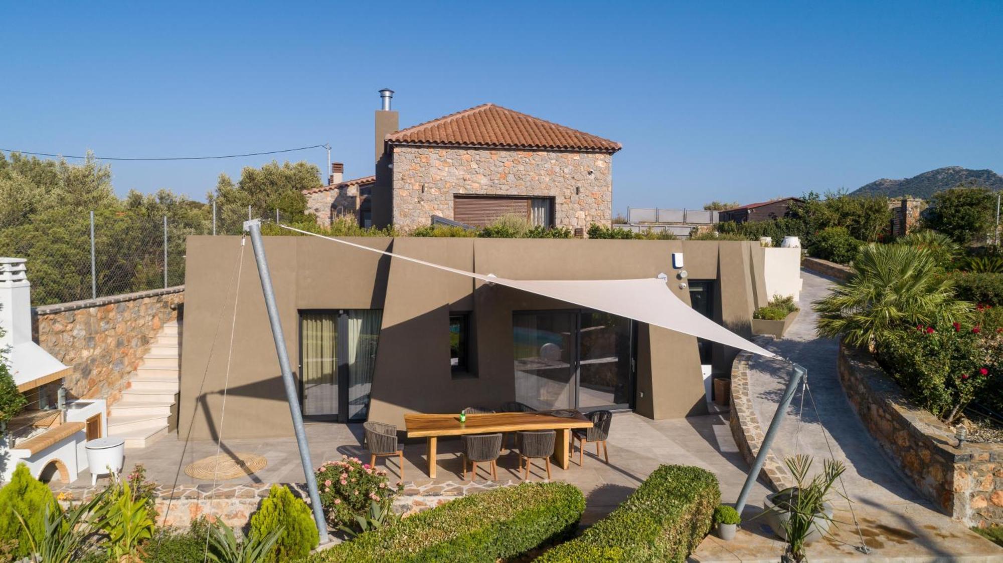 Lithari Luxury Villa With Private Pool, Your Perfect Retreat, Crete Ájosz Nikólaosz Kültér fotó