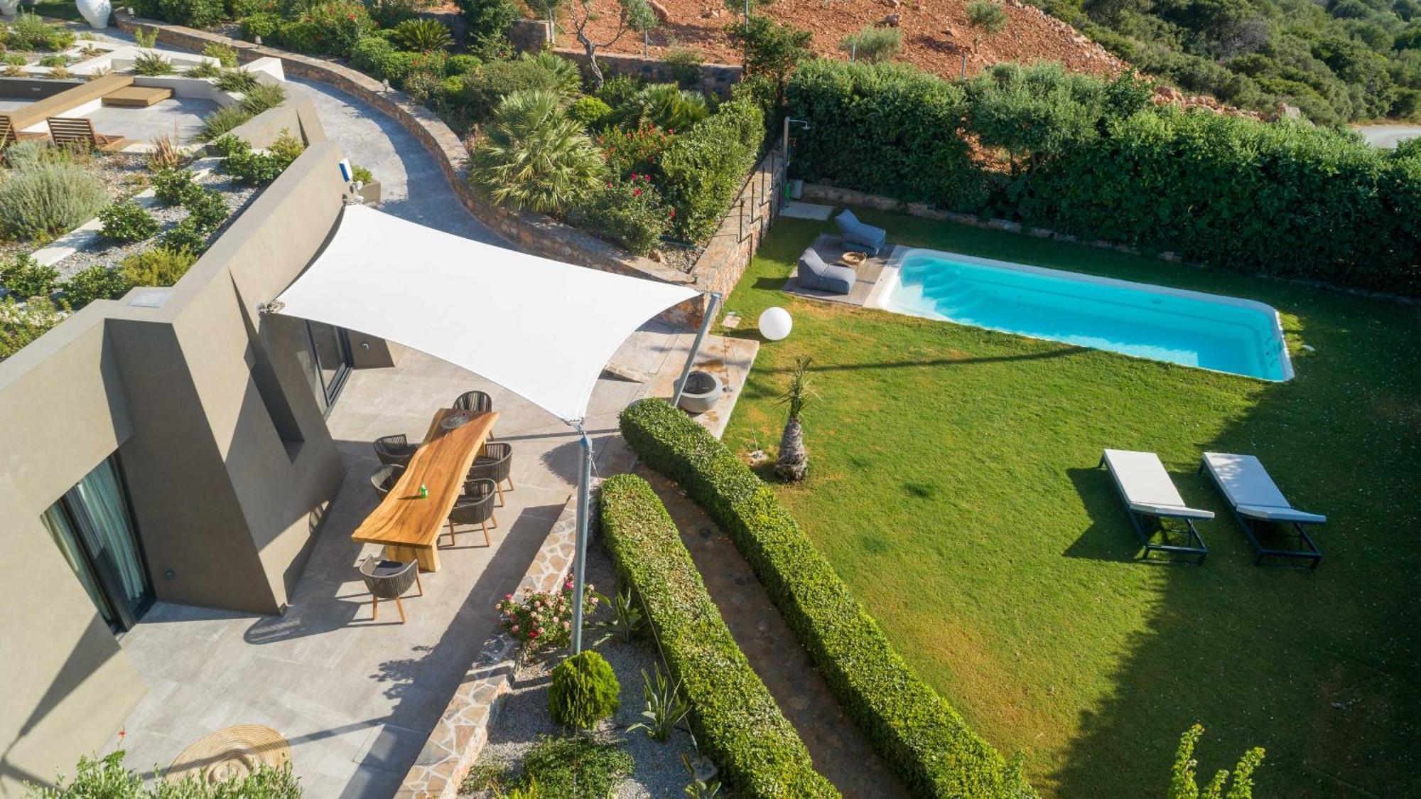 Lithari Luxury Villa With Private Pool, Your Perfect Retreat, Crete Ájosz Nikólaosz Kültér fotó